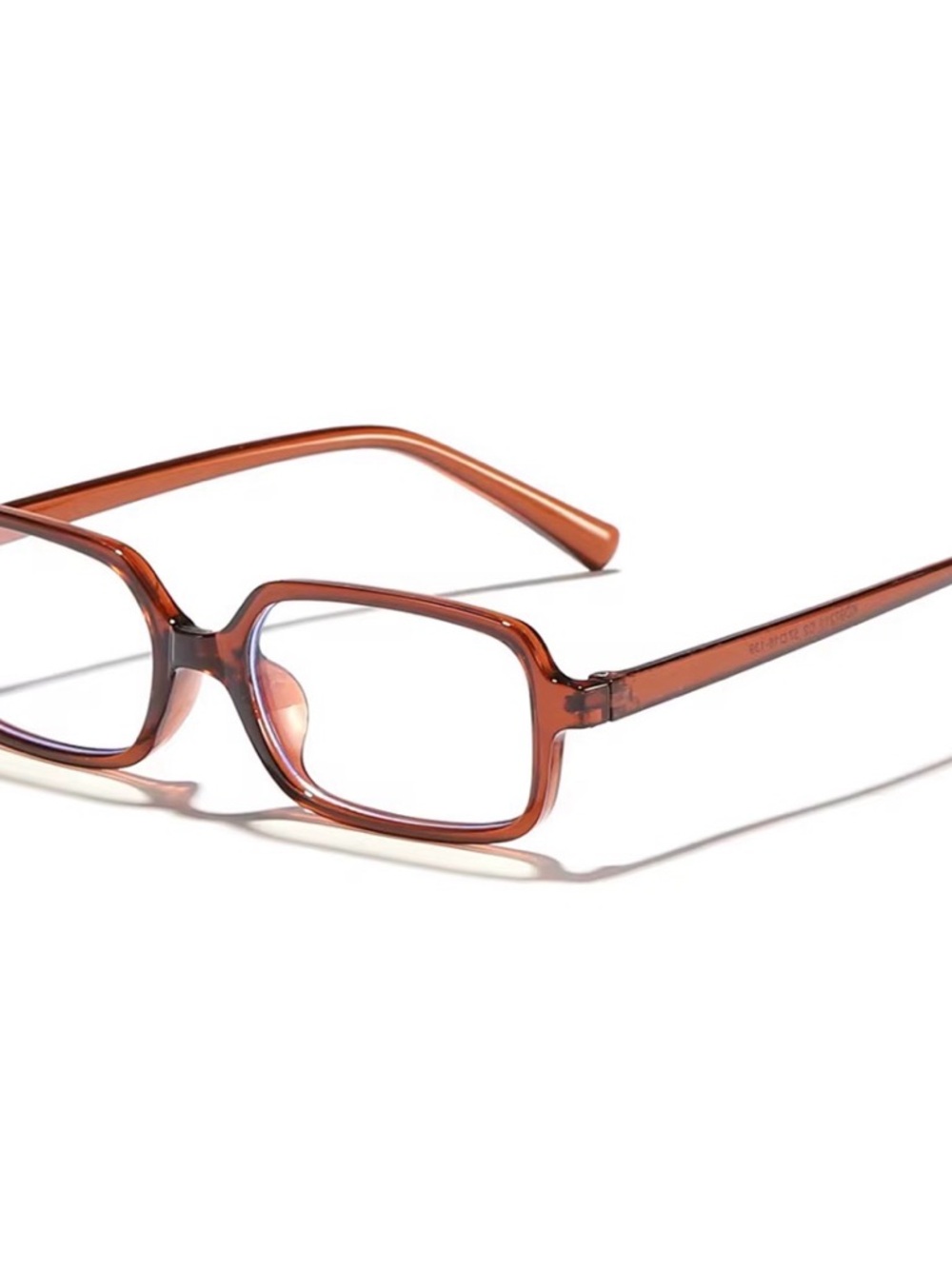 Women's Rectangular Slim Sunglasses - Brown